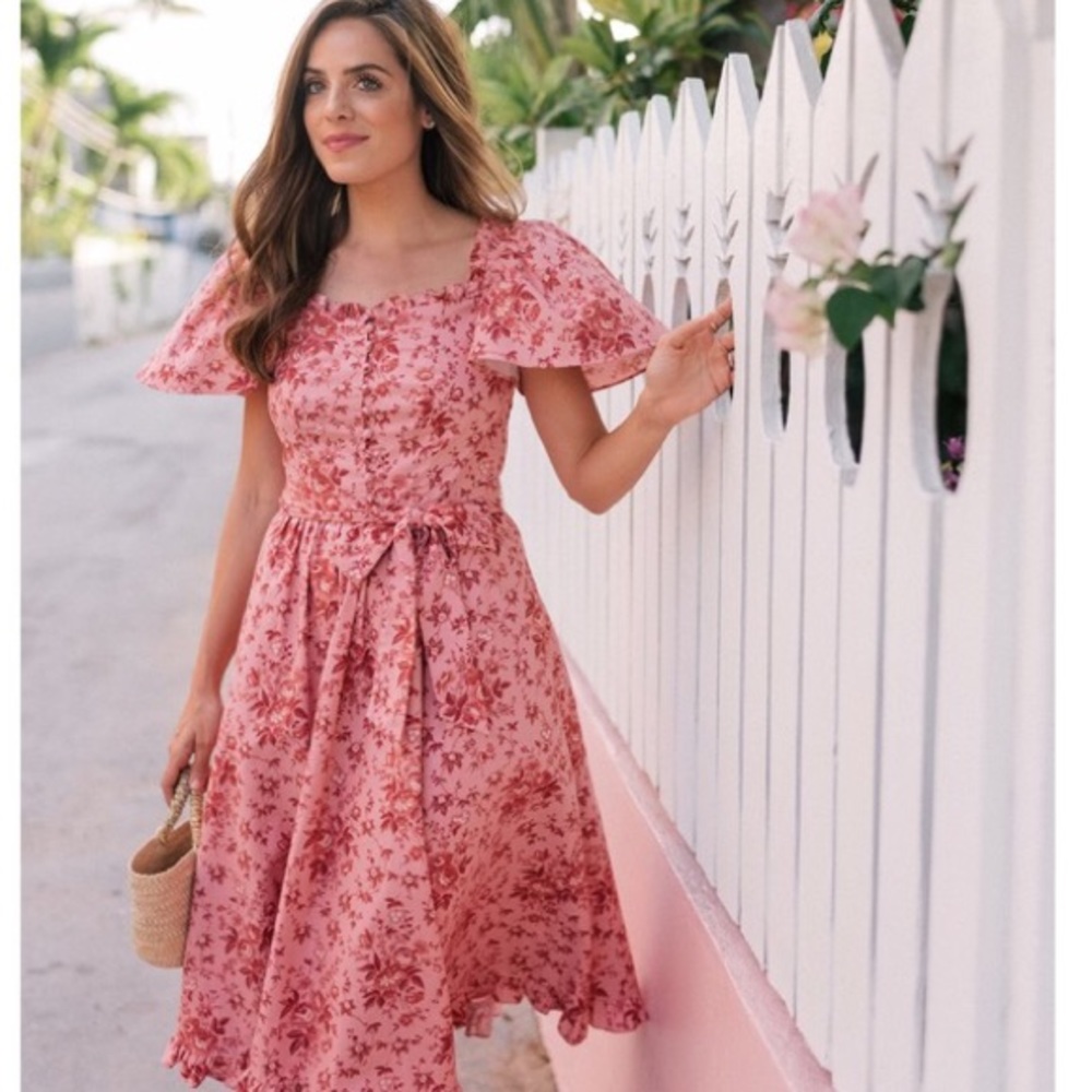 Brand New Gal Meets Glam Pink Floral Dress